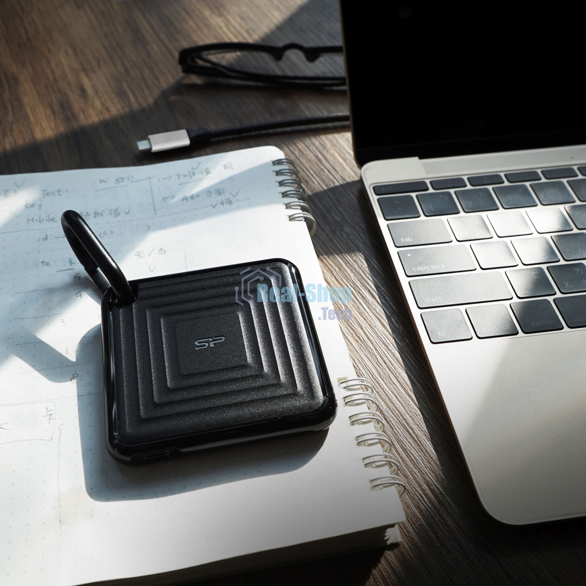 Внешний SSD 2TB Silicon Power PC60, External, USB 3.2 Type-C R/W - 540/500 MB/s черный