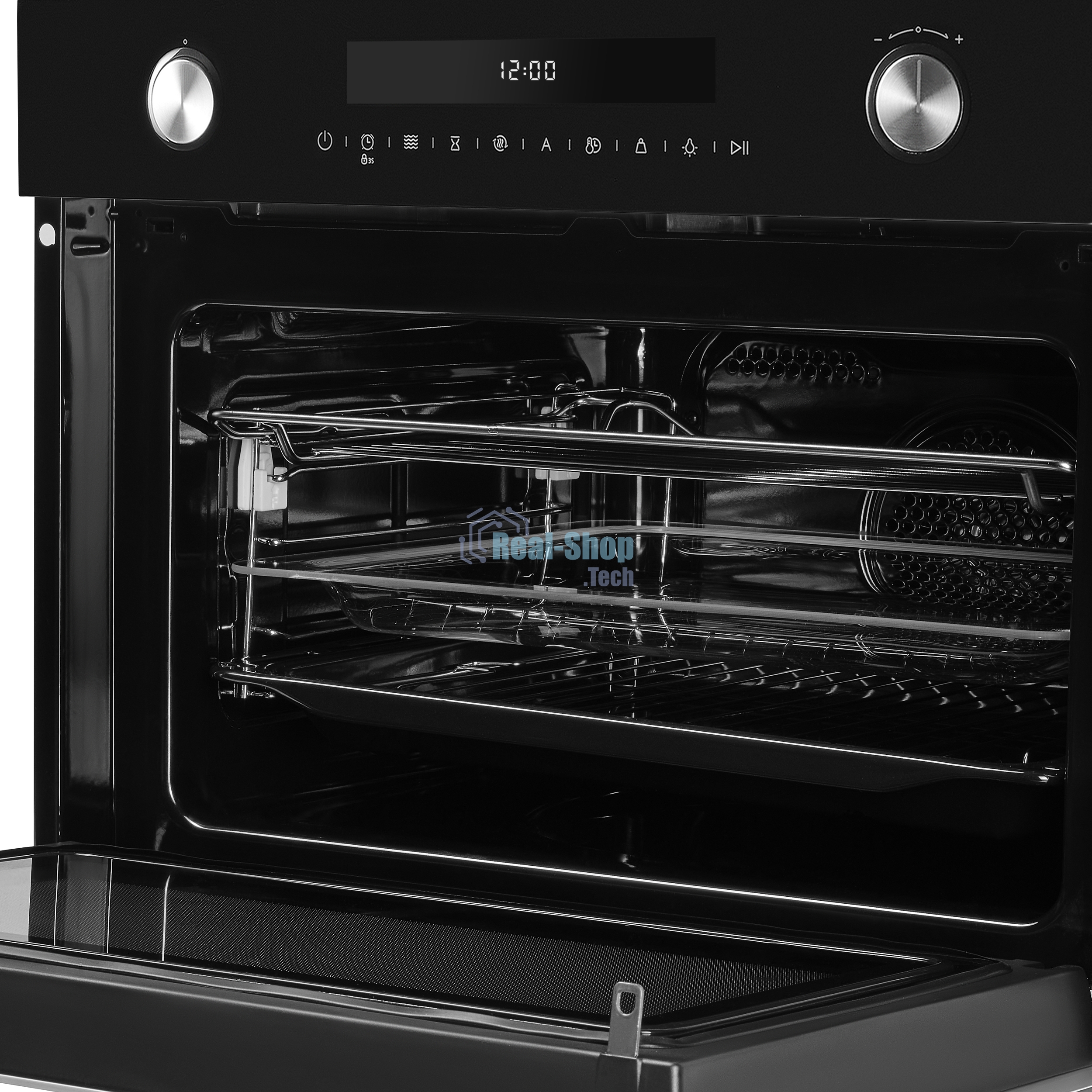 Компактный духовой шкаф с функцией СВЧ Maunfeld MCMO5015MFB