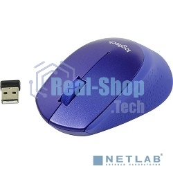 Мышь беспроводная Logitech M330 SILENT PLUS синий, 1000 dpi, радиоканал, USB, кнопки - 3