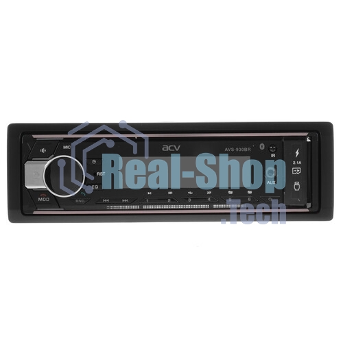 Автомагнитола ACV AVS-930BR, 1 DIN, Bluetooth, USB Type-A, AUX, пульт ДУ
