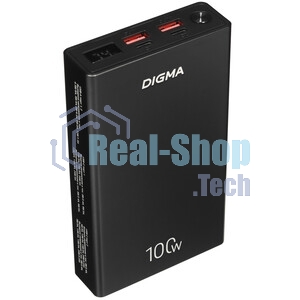 Портативный аккумулятор Digma DGPD100WA 20000mAh QC3.0/PD3.0 100W 5A 2xUSB-A/2xUSB-C черный