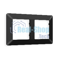 Рамка ALFA Line (Черный матовый) 2-ая AF110702