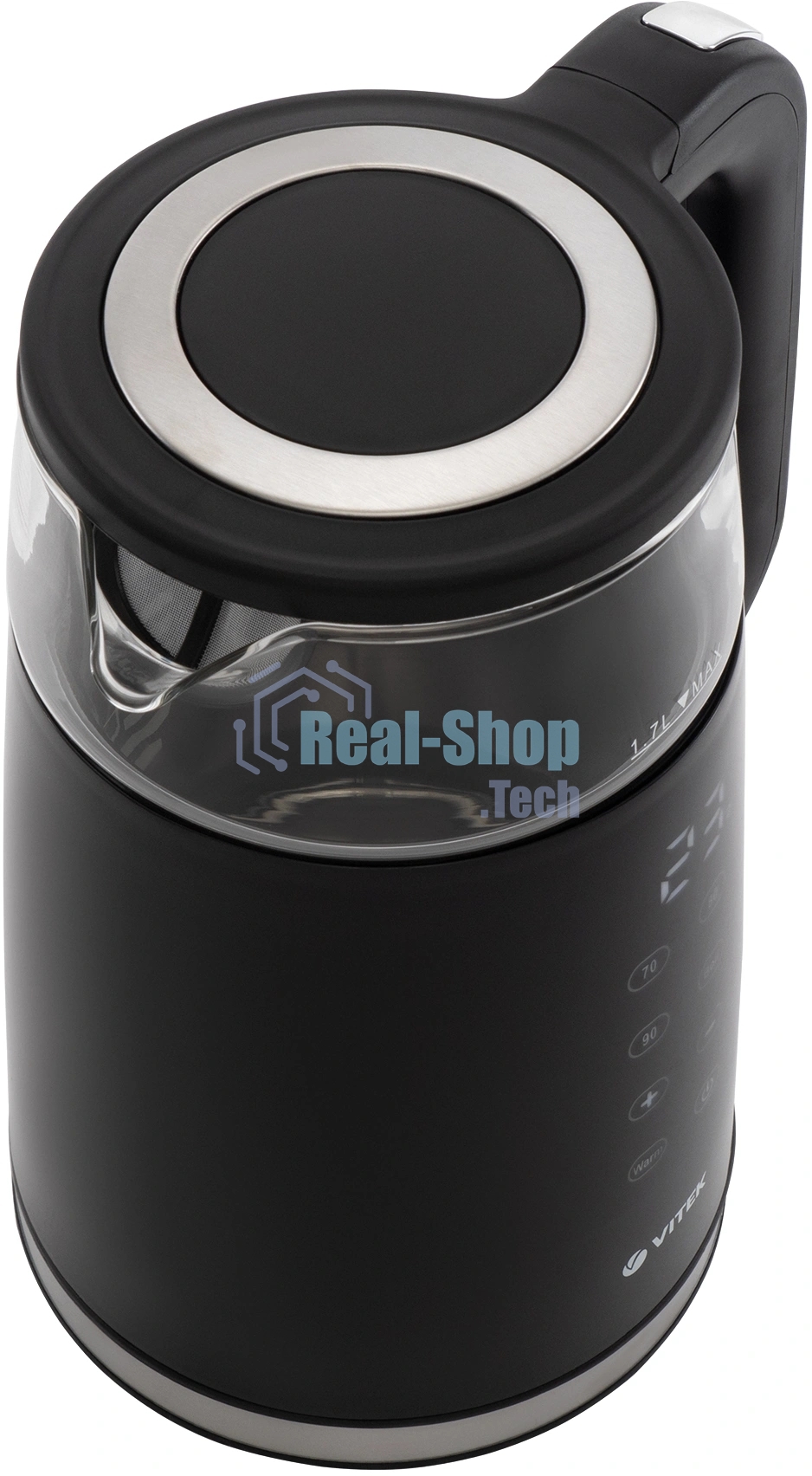 Чайник электрический Vitek VT-8827 1.7л. 2200Вт разноцветный корпус: стекло/металл