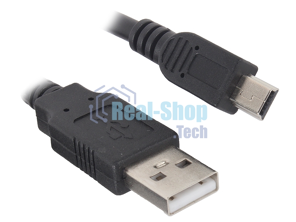 Кабель Gembird/Cablexpert CCP-USB22-AM5P-3 USB 2.0 ProКабель, 2xAM/miniBM 5P, 0.9м, экран, черный