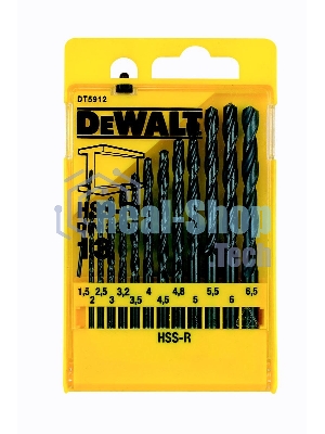 Набор сверл DeWALT DT5912-QZ по металлу HSS-R (13шт.) в пластиковой кассете