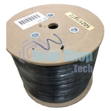 Кабель UTP 4 Pair AWG 24 CCA wooden reel, PE+PVC jacket, cat5E 305м черный