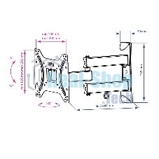 Кронштейн Kromax DIX-22 черный для TV 15