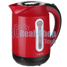 Чайник Energy E-210 1.7 л пластик,красный, 1850-2200 Вт, (153084)