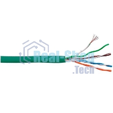 Кабель информационный Lanmaster LAN-5EUTP-PT-LSZH-GN кат.5е U/UTP не экранированный 4X2X24AWG LSZH внутренний 305м зеленый