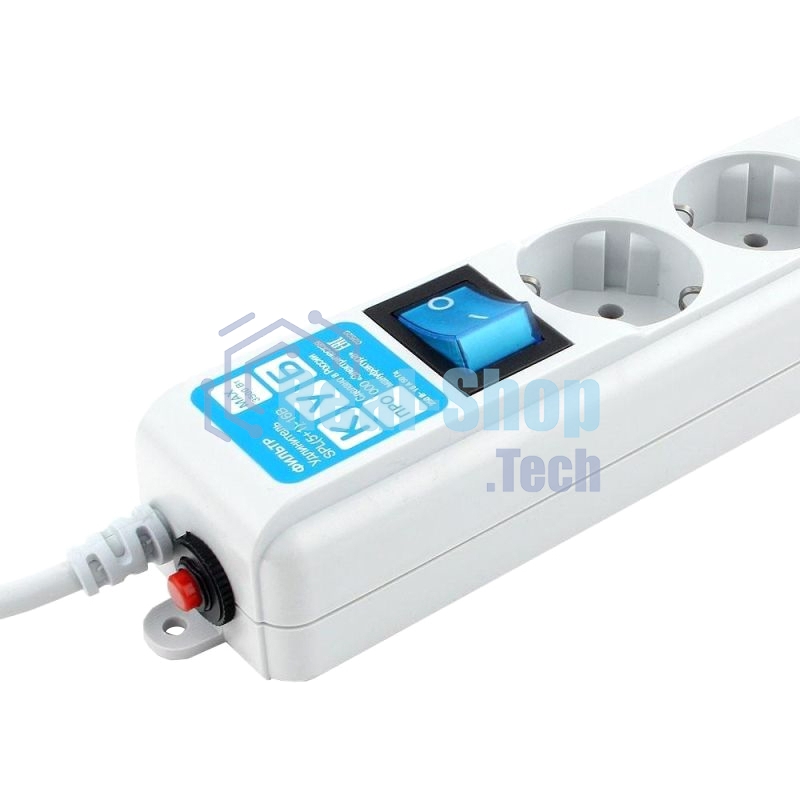 Фильтр-удлинитель PowerCube PRO (SPL(5+1)-16B-P-5М) 5.0 м, LC контур - подавление В/Ч помех, 16А/3,5 кВт