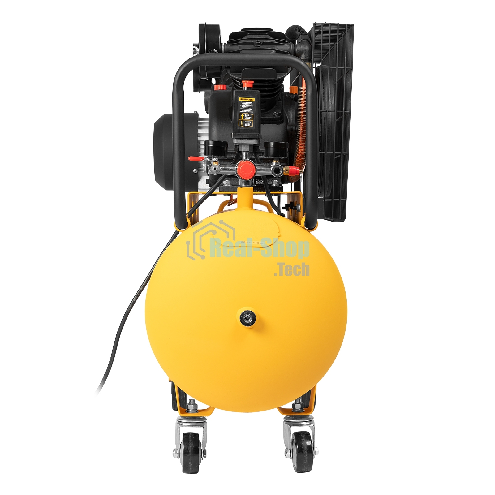 Компрессор воздушный Denzel BCV2200/100 рем. привод, 2,2 кВт, 100 литров, 370 л/мин