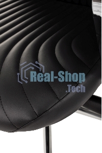 Кресло руководителя Бюрократ CH-610SL-Lux черный. эко.кожа. крестов. металл хром