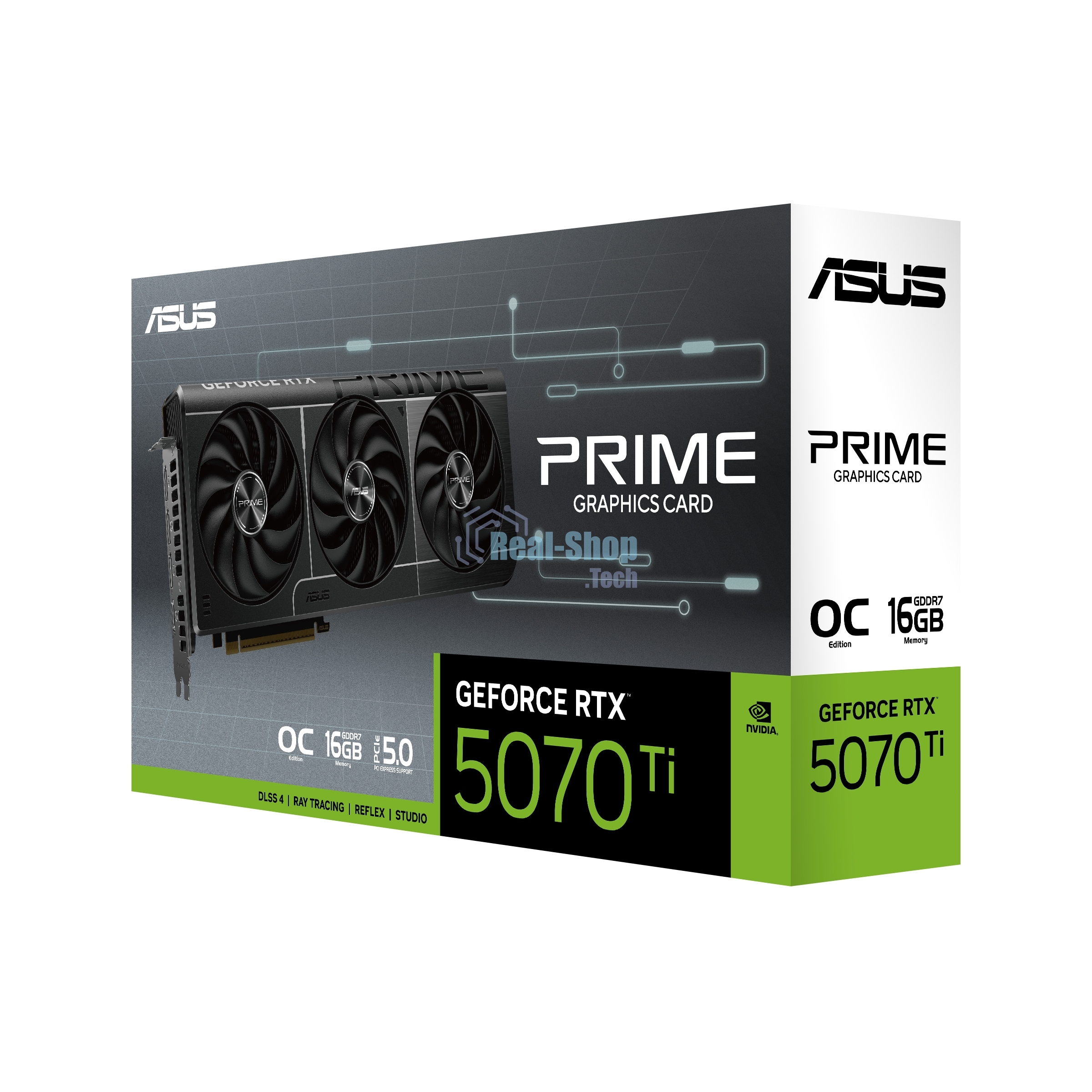 Видеокарта ASUS PRIME-RTX 5070TI-O16G RTX 5070TI HDMIx1,DPx3,16G,D7