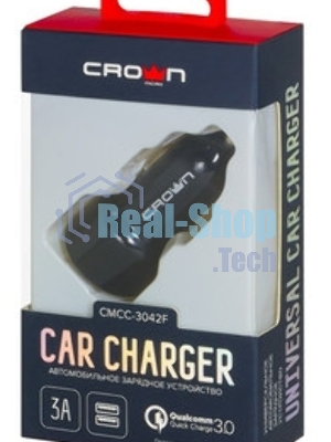 Автомобильное универсальное зарядное устройство Crown CMCC-004