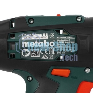 Дрель-шуруповерт Metabo PowerMaxx BS 600984500, 12 В, 2 Ач, 34 Нм, щеточный
