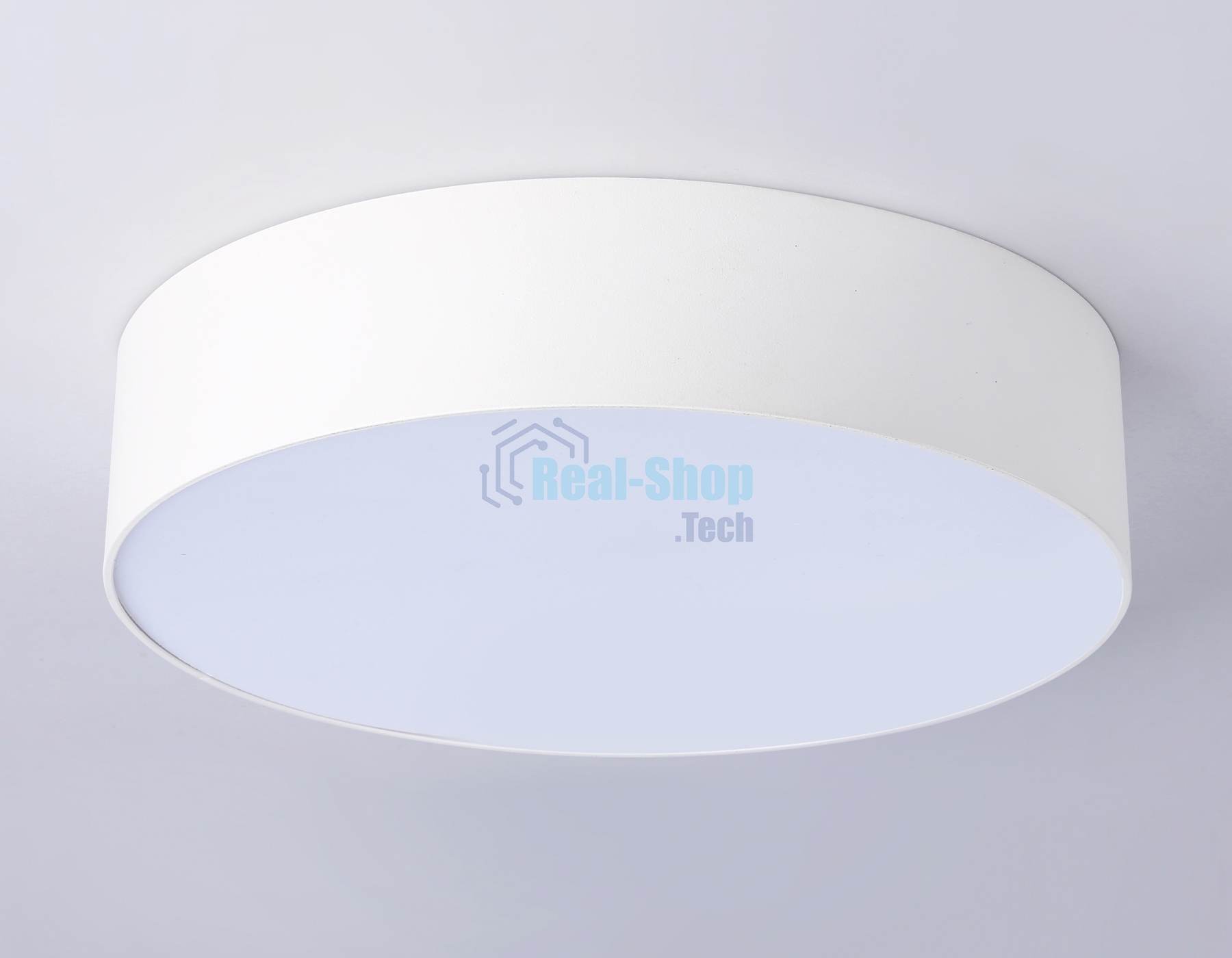 Потолочный светодиодный светильник Ambrella light FV5519 WH белый LED 26W 3000K D220*58 (Без ПДУ)