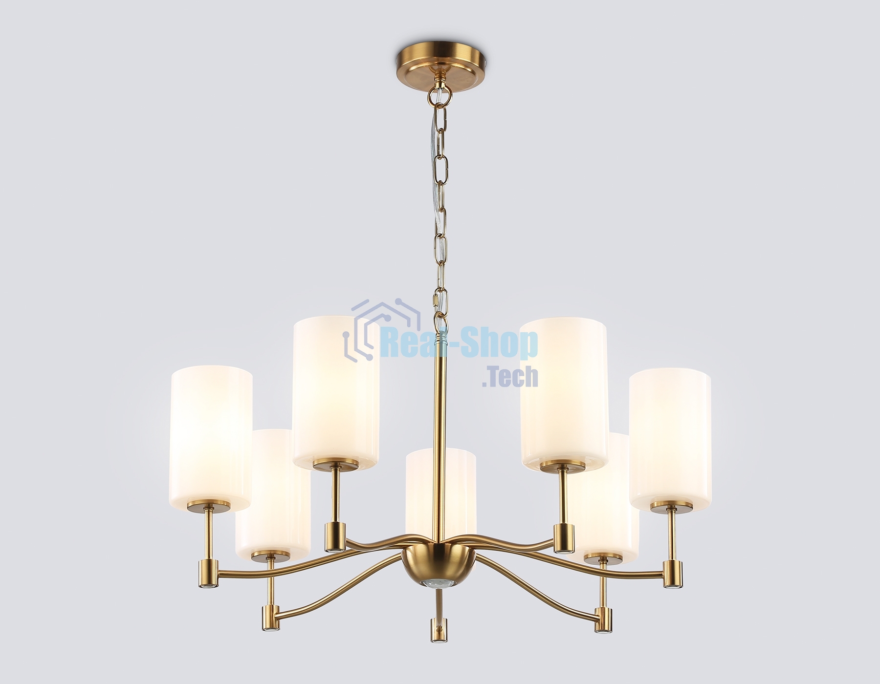 Люстра Ambrella light LH56053/7 BS/FR латунь/белый матовый E14*7 max 40W D680*950