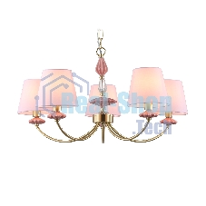 Люстра Ambrella light LH75024/5 GD/PI золото/розовый E14/5 max 40W D700*780
