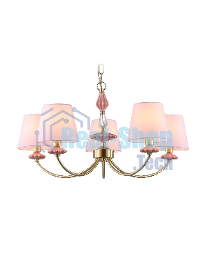 Люстра Ambrella light LH75024/5 GD/PI золото/розовый E14/5 max 40W D700*780