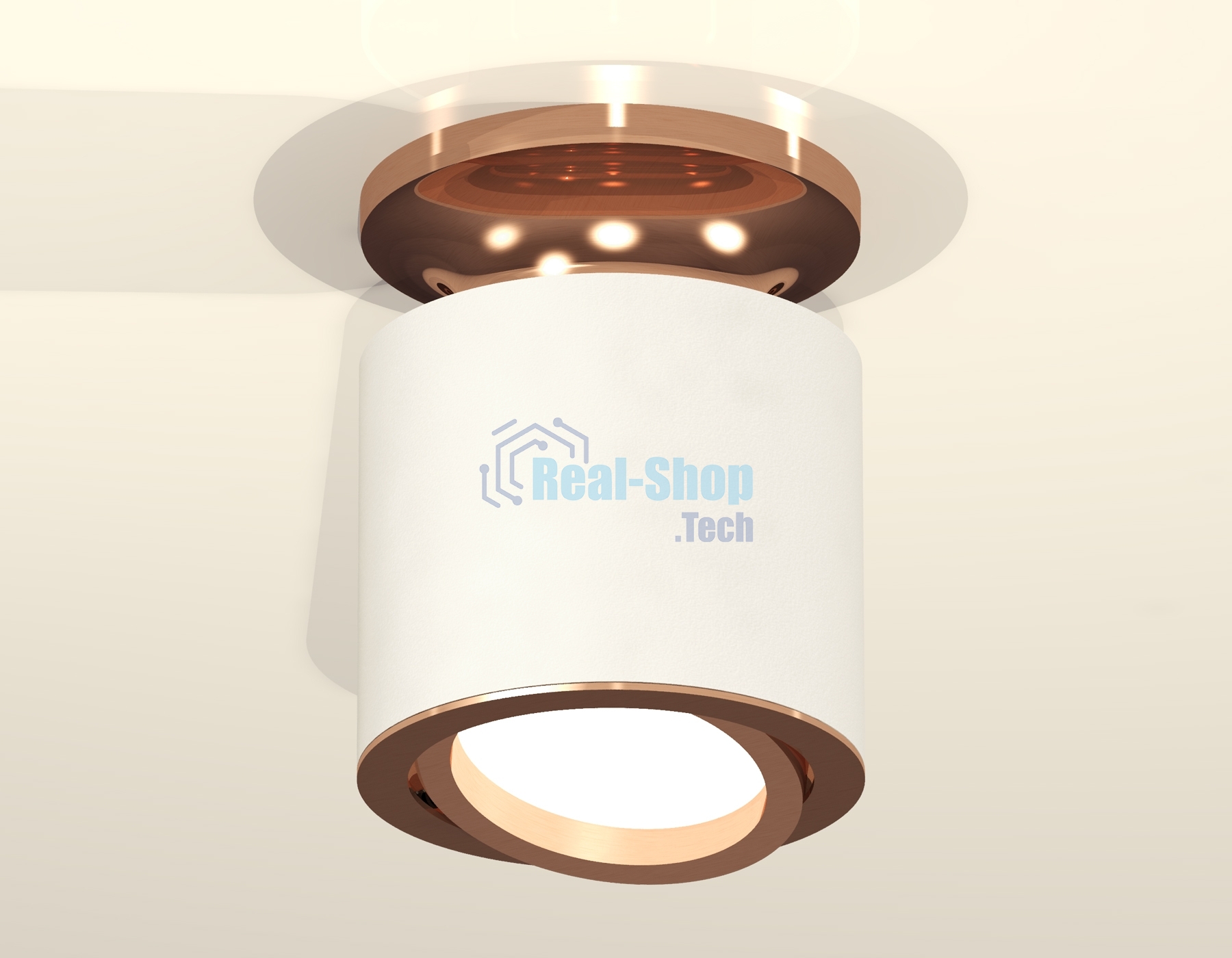 Светильник Ambrella Light XS7401140 SWH/PPG белый песок/золото розовое полированное MR16 GU5.3 (N7930, C7401, N7005)