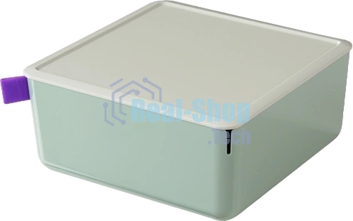 Короб для хранения Deli XDM11green 1отд. 212x212x93.5 мм зеленый/серый пластик
