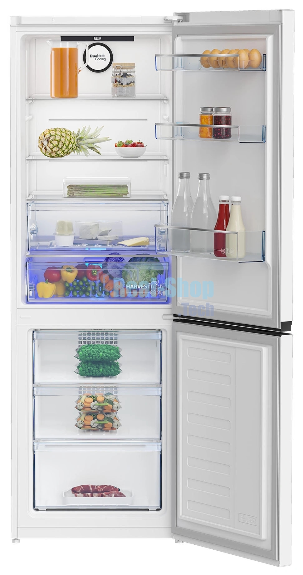 Холодильник Beko B3RCNK362HW белый двухкамерный 220/100л морозилка снизу