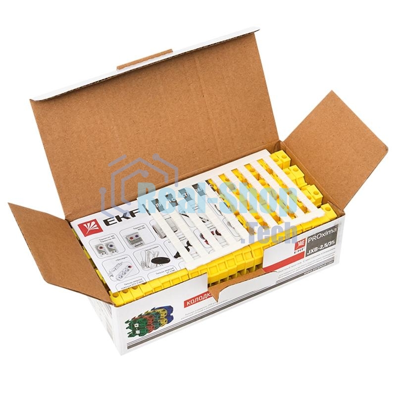 Колодка клеммная JXB-2.5/35 (25а) жел. EKF plc-jxb-2.5/35y