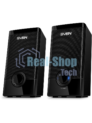 Колонки SVEN 318 черный USB-порт ПК, ноутбука или адаптер 5V DC