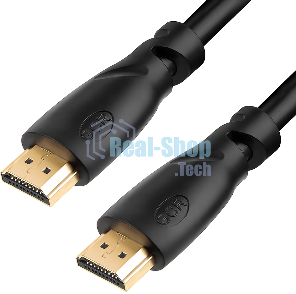 Кабель Greenconnect Premium 2.0m HDMI v2.0 HDR Ultra HD 4K60 Hz/5K30Hz, 3D, Ethernet 18.0 Гбит/с, OD8.0мм, 28/26 AWG, черный, GCR-50542