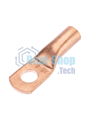 Наконечник медный Rexant ТМ 25-8-7 (25мм² - Ø8мм) (в упак. 5 шт.)