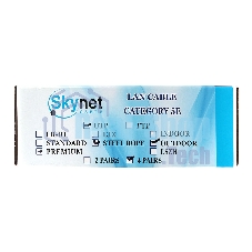 Кабель SkyNet Premium UTP outdoor 4x2x0,51 на тросу, медный, FLUKE TEST, кат.5e, однож., 100 м, box, черный