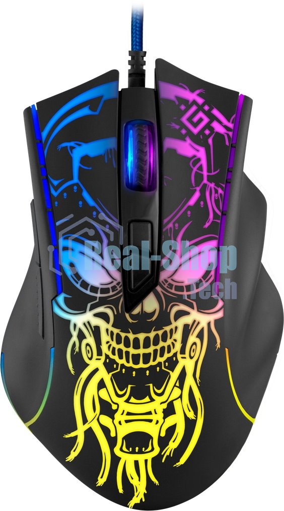 Мышь проводная Defender Bulletstorm GM-928 черный, 7200 dpi, USB, кнопки - 7