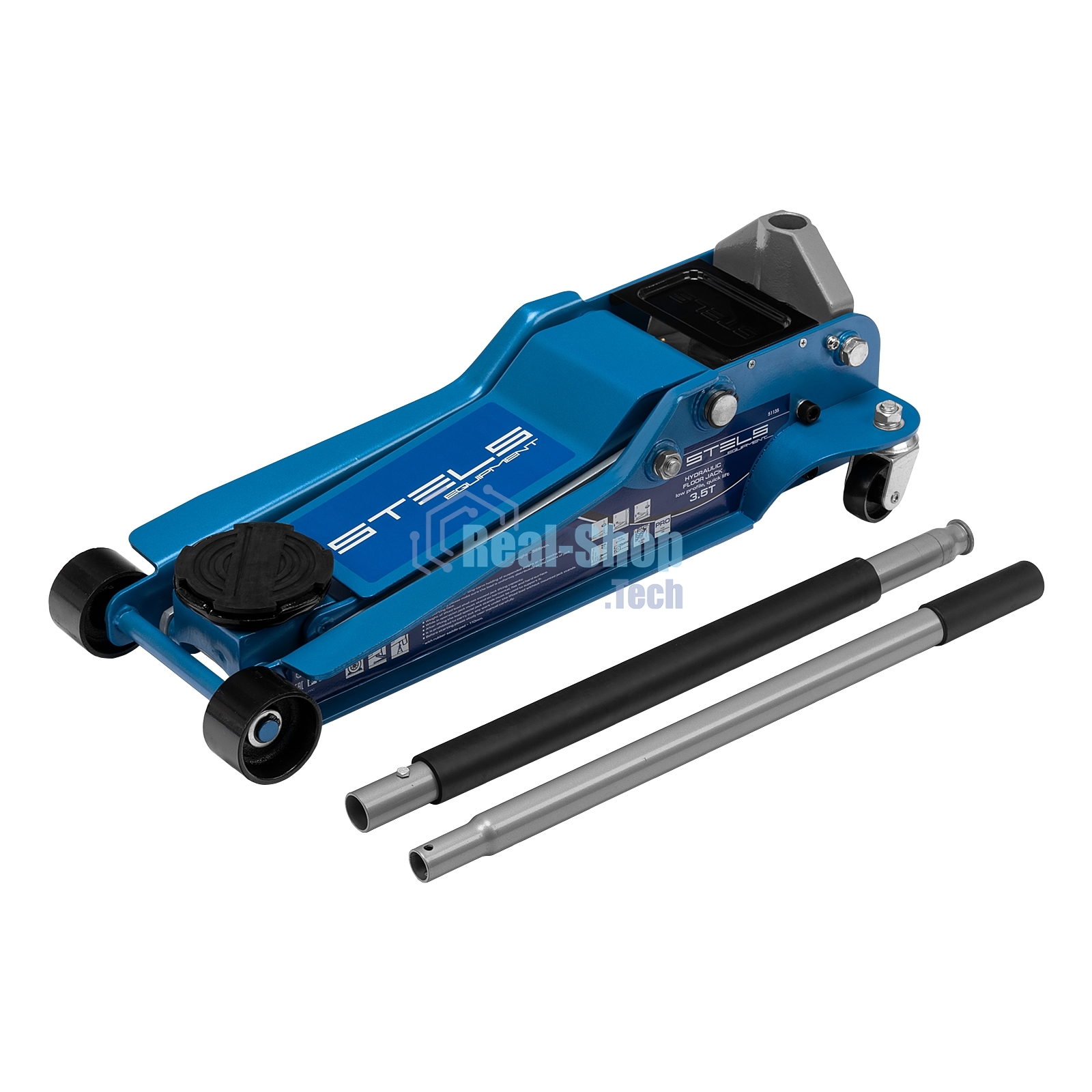 Домкрат Stels 51135 гидравлический подкатной быстрый подъем 3.5т low profile quick lift 100-565 мм