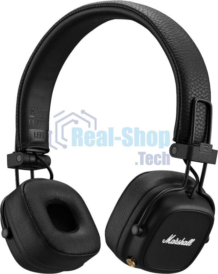 Беспроводные/проводные наушники Marshall Major IV черный, накладные, Bluetooth + проводной, беспроводная зарядка, до 80 ч