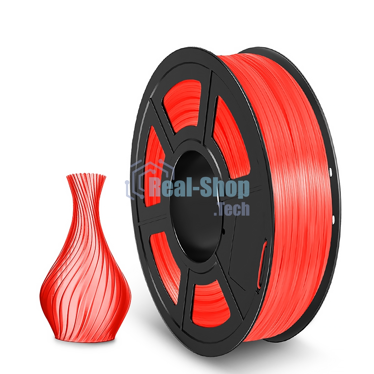 Филамент NVPrint TPU Trans. Red для 3D печати диаметр 1.75мм длина 165 метров масса 0,5 кг