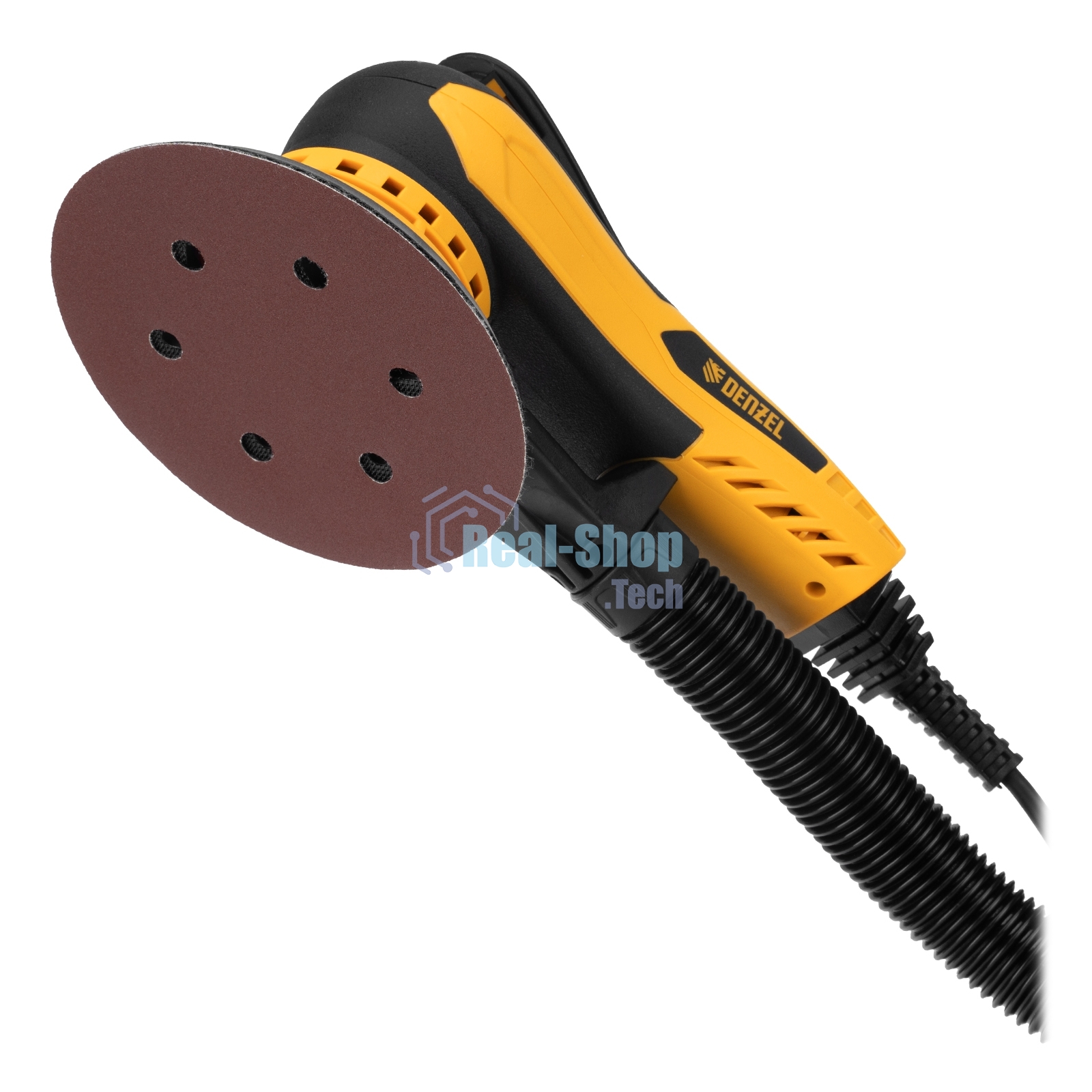 Эксцентриковая шлифовальная машина бесщеточная Denzel OS-150-BL, 350 Вт, 4000-10000 об/мин