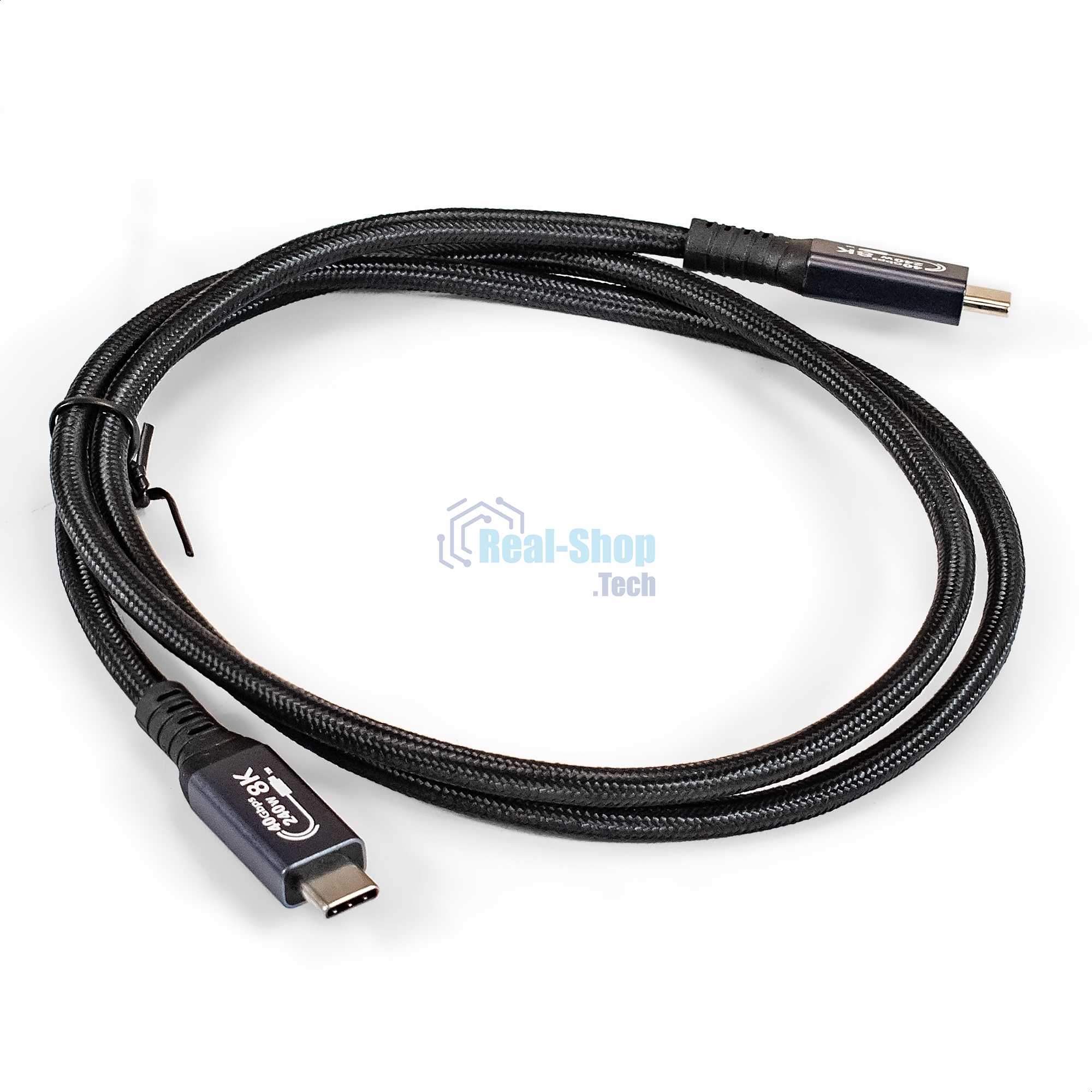 Кабель для зарядки ExeGate EX-CCP-USB4.0-CMCM-QC-1.0 (USB4.0 USB Type-Cm/Cm, 40Gbit/s, 5A, 240W, PD3.1/QC4.0, 1м)
