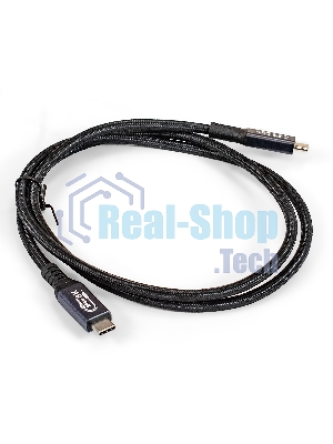 Кабель для зарядки ExeGate EX-CCP-USB4.0-CMCM-QC-1.0 (USB4.0 USB Type-Cm/Cm, 40Gbit/s, 5A, 240W, PD3.1/QC4.0, 1м)