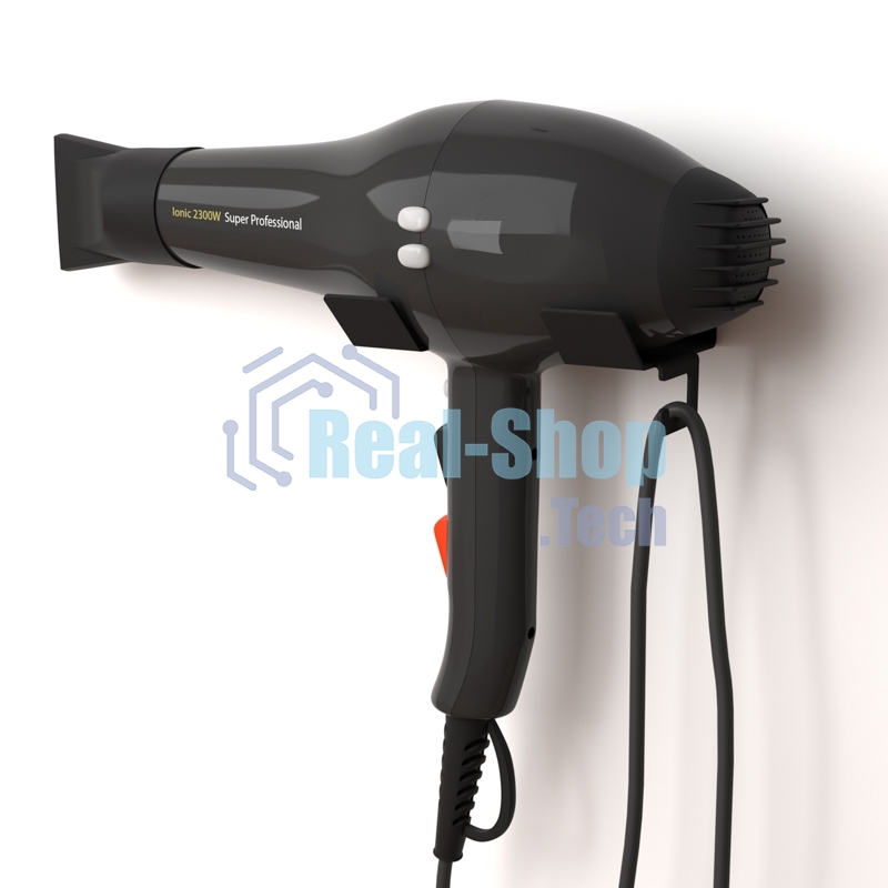 Держатель Rexant для хранения фена с креплением для сетевого кабеля, черный