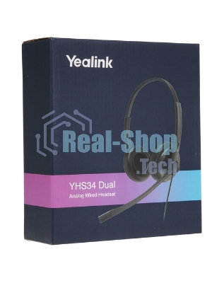 Гарнитура Yealink YHS34 Dual чёрный, проводная