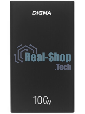 Портативный аккумулятор Digma DGPD100WA 20000mAh QC3.0/PD3.0 100W 5A 2xUSB-A/2xUSB-C черный