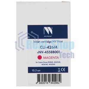 Картридж струйный NVPrint CLI-426M (NV-4558B001) Magenta для Canon Pixma iP4840, MG5140, MG6140, MG8140 (10.5 мл) совместимый