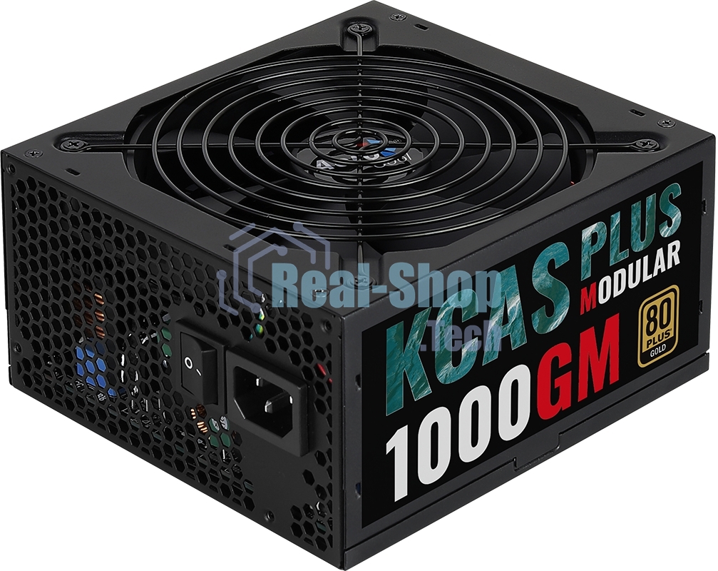 Блок питания Aerocool/Formula 1000W Retail KCAS PLUS 1000GM, 80 PLUS Gold, ATX v2.4, модульный, fan 14cm, 6x PCI-E [6+2-Pin], 10x SATA, 6x MOLEX