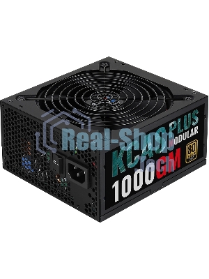 Блок питания Aerocool/Formula 1000W Retail KCAS PLUS 1000GM, 80 PLUS Gold, ATX v2.4, модульный, fan 14cm, 6x PCI-E [6+2-Pin], 10x SATA, 6x MOLEX