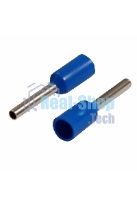 Наконечник штыревой втулочный Rexant изолированный, F-8 мм, 0.75 мм², НШВи 0.75-8/E7508, синий, в упак. 10 шт.