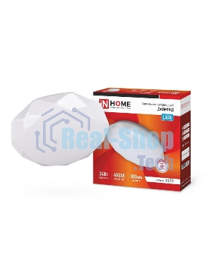 Светильник светодиодный DECO ДАЙМОНД 24Вт 230В 4000К 1560лм 300мм IN HOME 4690612033679