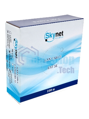 Кабель SkyNet Premium UTP outdoor 4x2x0,51 на тросу, медный, FLUKE TEST, кат.5e, однож., 100 м, box, черный