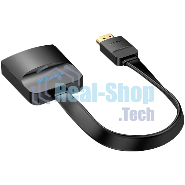 Мультимедиа конвертер Vention HDMI > VGA + аудио, гибкий, плоский