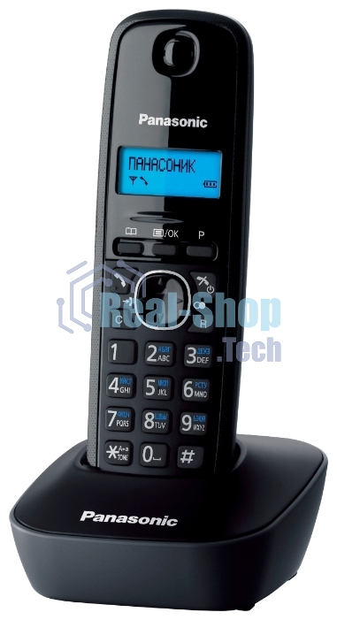 Телефон беспроводной (DECT) Panasonic KX-TG1611RUH (серый) АОН, Caller ID,12 мелодий звонка,подсветка дисплея,поиск трубки