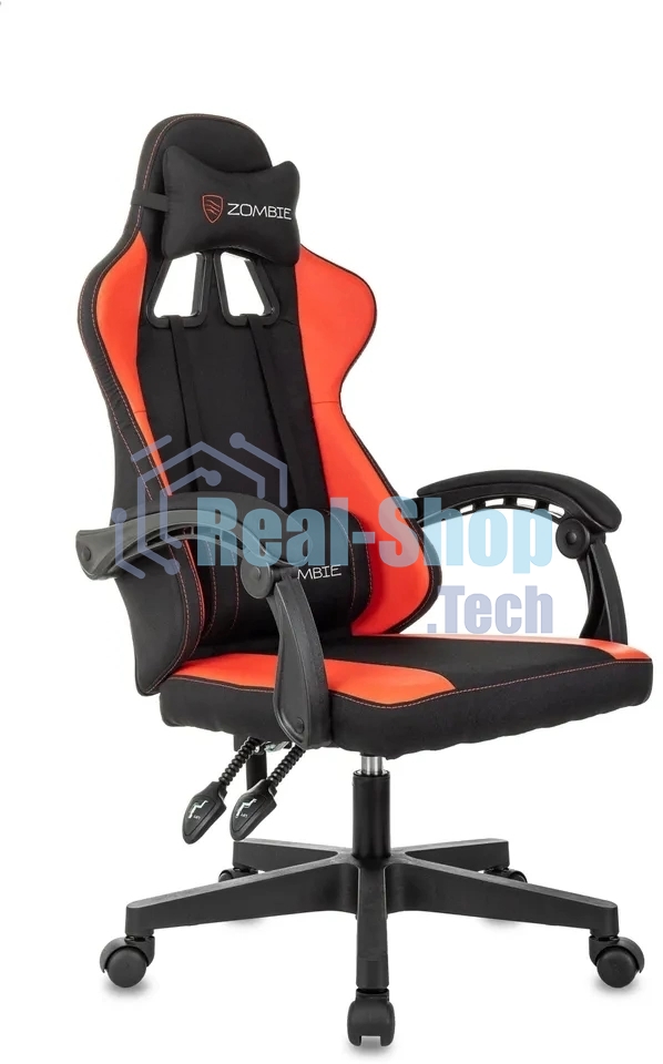 Кресло игровое Zombie Rudger черный/красный